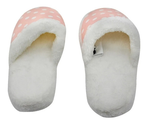 Imagem 4 de 4 de Chinelo De Quarto Feminino Amalfi Poá Rosa G 39/40/41 Zc