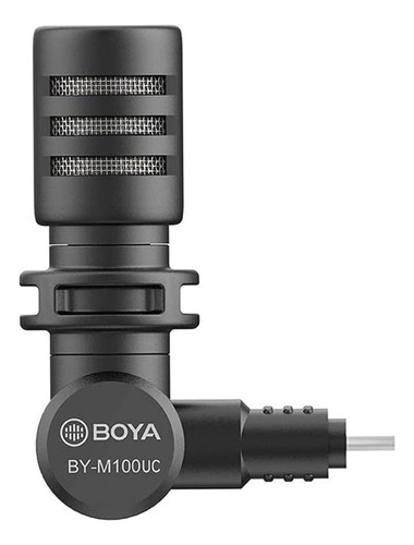 Microfone Externo Boya By-m100uc P/dispositivos Usb C Preto