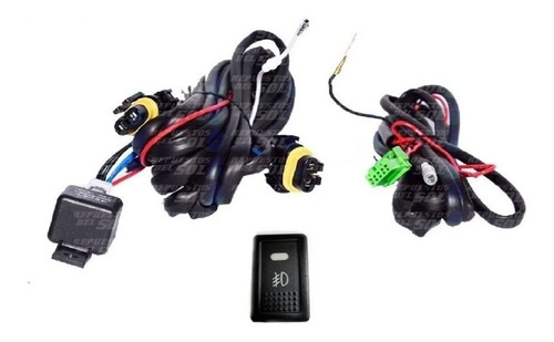 Imagen 1 de 9 de Kit Cableado Ramal Instalacion Neblineros Led Con Boton