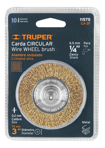 Carda Para Taladro 3´ Cepillo Rotativo Pulido Fino 11575