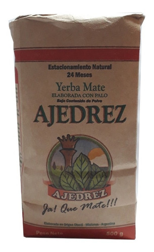 Yerba Mate Ajedrez Estacionada 24meses 500 Gr.