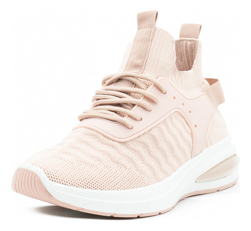 Tenis Para Dama Tipo Calcetín Deportivo Color Rosa