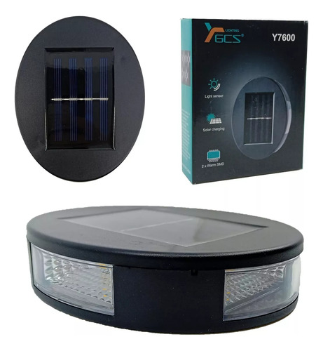 Foco Led Exterior Solar Pared Decoracion Aplique Fotocelula