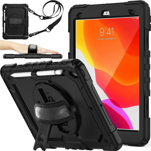 Carcasa Para iPad Gen. 9 8 7 10.2 Con Protector De Pantalla