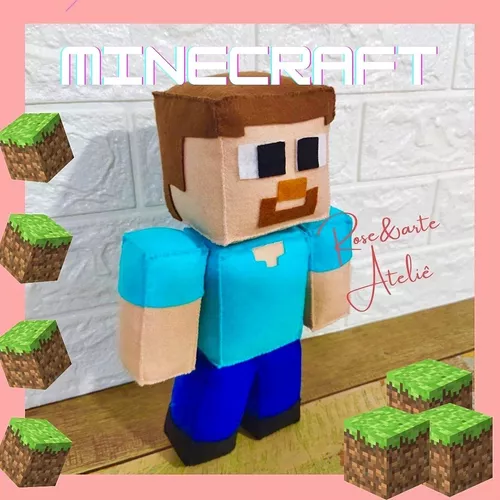 Boneco Minecraft em Feltro