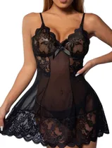 Comprar Conjunto De Lencería Con Encaje, Sexy Babydoll Con Tanga