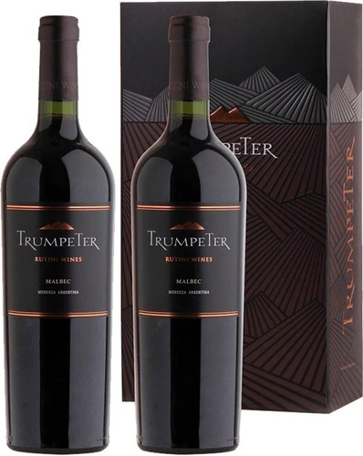 Caja Vino Trumpeter Cabernet Estuche X 2 Botellas Regalo Mcg