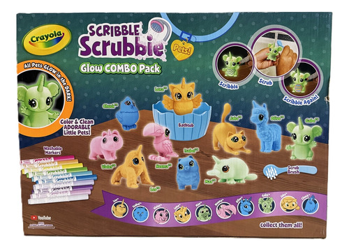 Crayola Scribble Scrubbies Glow Combo Dibujo Y Colorear Kit