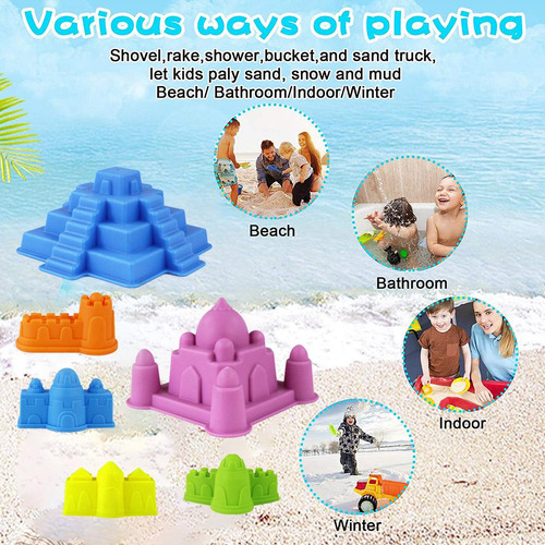 Juguetes Modelo Sand Beach Castle, Juego De 6 Piezas, Agua P