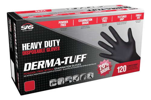 Guantes Desechables De Nitrilo Sin Polvo Derma-tuff | 6 Mil