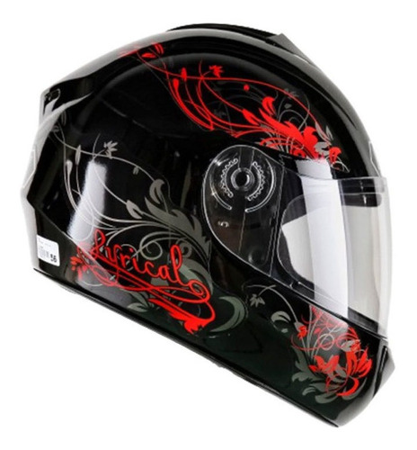 Capacete Fly Young Lyrical Preto/vermelho