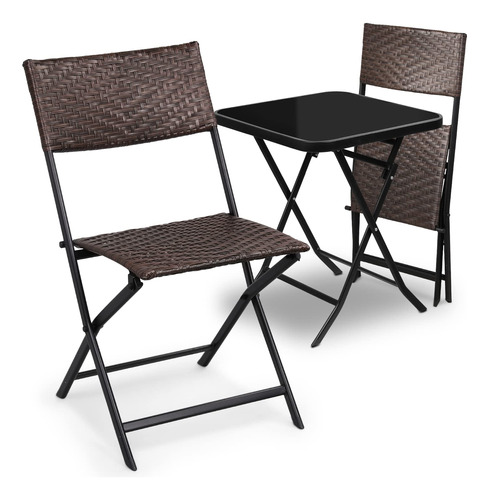 Monibloom Juego De Muebles De Comedor De 3 Piezas, 2 Sillas