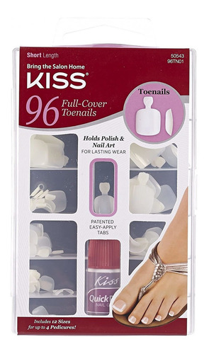 Cubierta Para Uñas Completo Kiss 96 Full, Cubre La Longitud