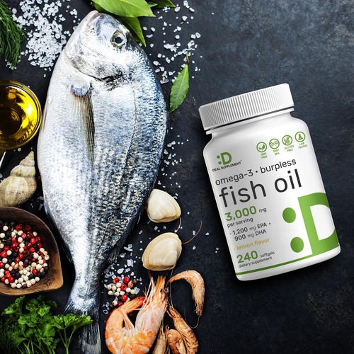 Suplemento Deal Suplementos De Óleo De Peixe Ômega 3, 3.000