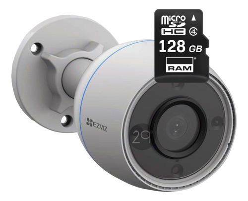 Cs-h3c Camara Ezviz Wifi Bala Metalico 1080p + Microsd 128gb