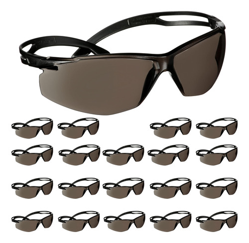 3m Gafas De Seguridad, Securefit Serie 500, Paquete De 20, .