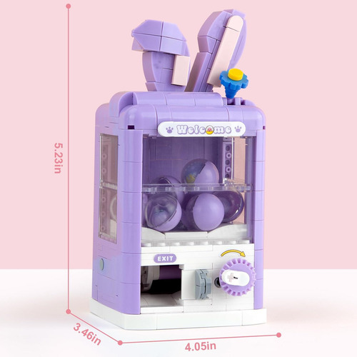 Mini Maquina Gashapon Conejito Figura 3d Bloques Armables Cantidad De Piezas 429