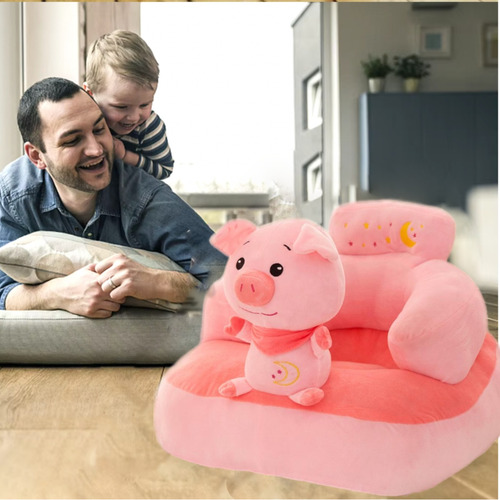 Divertido Asiento Para Bebé Sofá Sillón Relleno Cómodo Cerdo