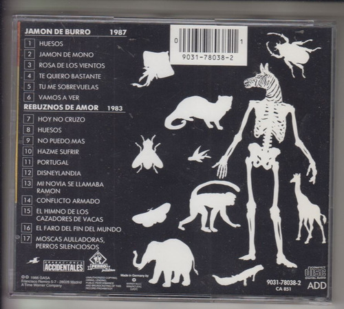 Cd Los Burros Rock España Manolo Garcia Y Quimi Portet 1988 (Usado)