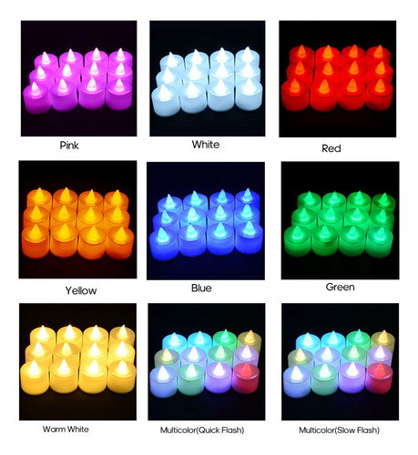Velas Led Sin Llama Para Decoración De Fiestas Y Hogar