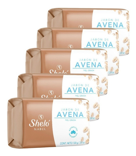 5 Pack Jabón De Avena Shelo