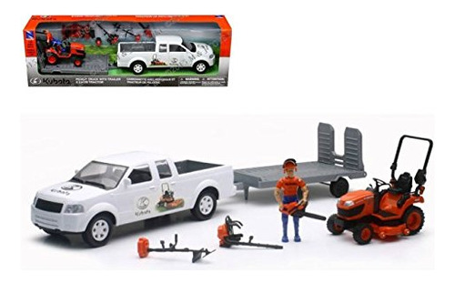 Newray 1: 20  kubota Pickup Truck Con Remolque Y Para Tract