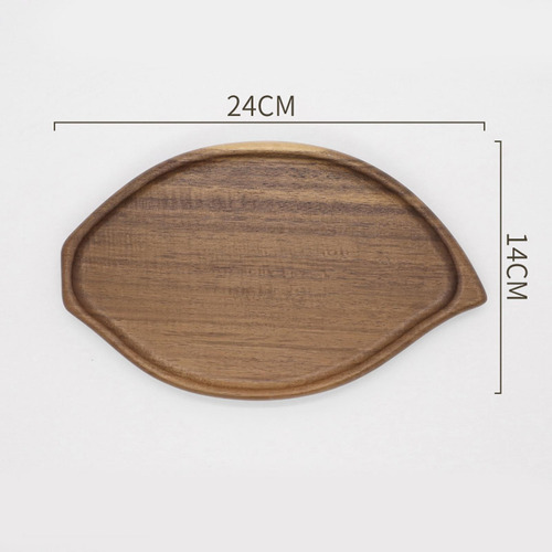 Bandeja De Madera Organizador De Mostrador, Forma De Hoja