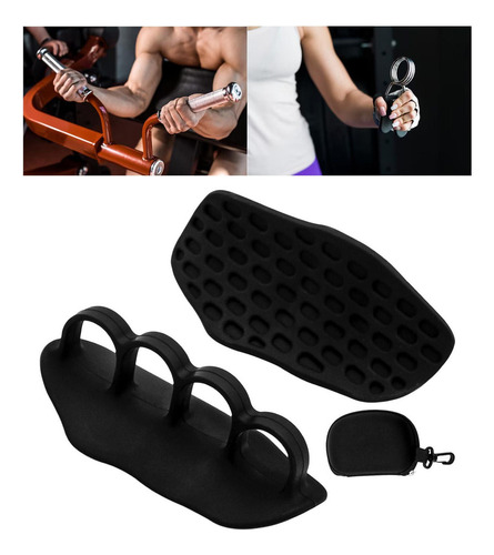 1 Pair Of Black Weightlifting Grips