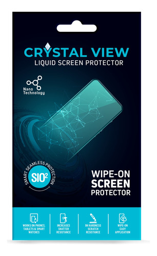 Crystal View Protector De Pantalla De Vidrio Liquido, Facil