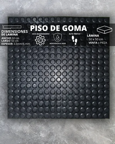comprar Pisos De Goma 50x50 3.5mm Goma Vulcanizada