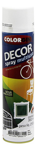 Spray Colorgin Decor Branco 360ml 8641 - Kit C/6 La