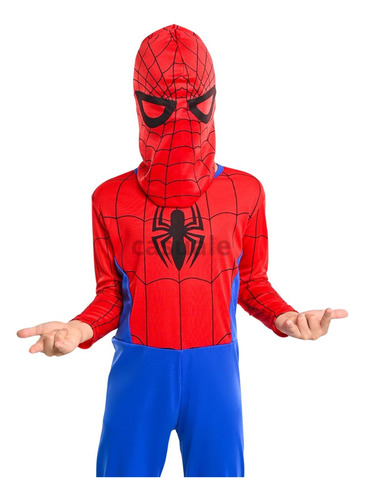 Fantasia Roupa Homem Aranha Infantil Spiderman Longa Festa