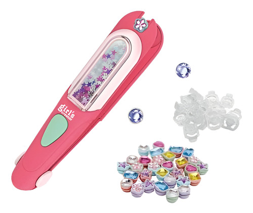 Set De Niñas Con Cristales Y Máquina Para Decorar El Pelo