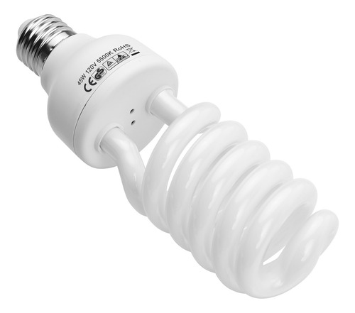 Bombilla De Luz Diurna Fluorescente En Espiral, 45 W, 5500 K