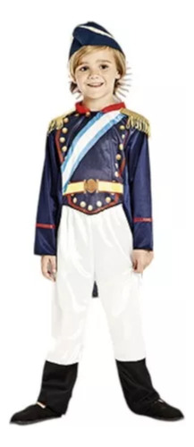 Disfraz Patrio Argentino De General Infantil Azul 1