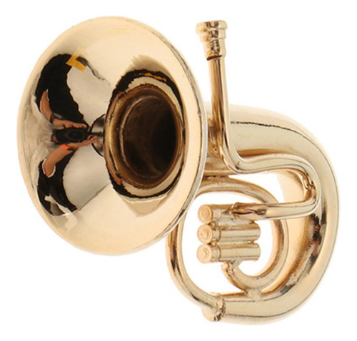 Miniatura De Metal Tuba Mini Modelo De Móveis De Boneca