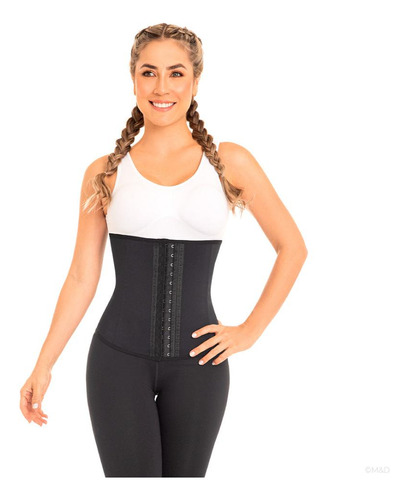 Faja Colombiana Corset Látex Negra Fnl-0557 Myd - Paopink