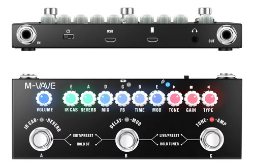Pedal Bluetooth M-vave Cuby Baby Multi Fx For Vivo/studio