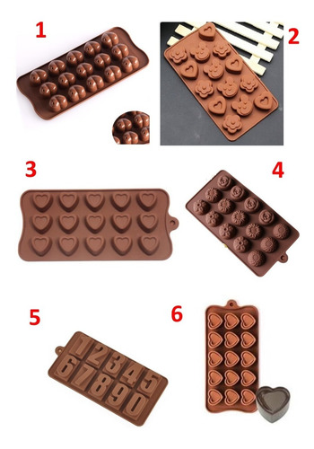 Imagen 3 de 8 de 6 Moldes Silicona Para Bombones Varios Modelos Hielos Oferta