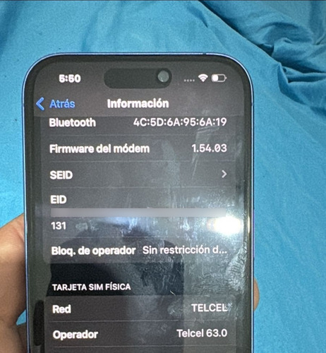 Apple Iphone 16 (128 Gb) - Ultramarino 100 De Pila Sim Fisic Azul (Usado)