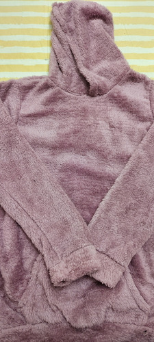 Maxi Buzo Peluche Bifaz Oversize Con Capucha