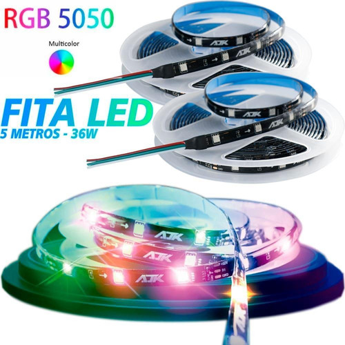 2 Fita Led Ajk Digital Rgb Ws2811 36w Ip65 150 Led Smd 5m