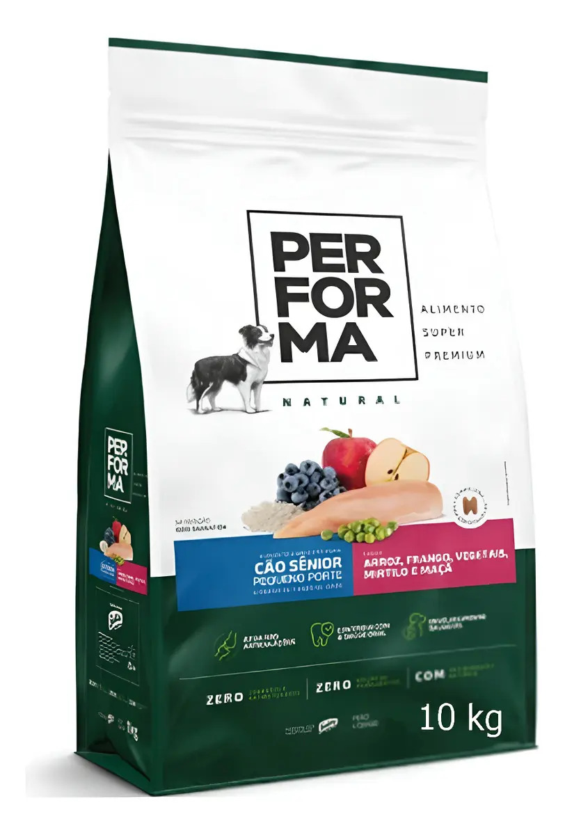 Ração Cães Senior Mini Performa Natural Sem Transgenico 10kg