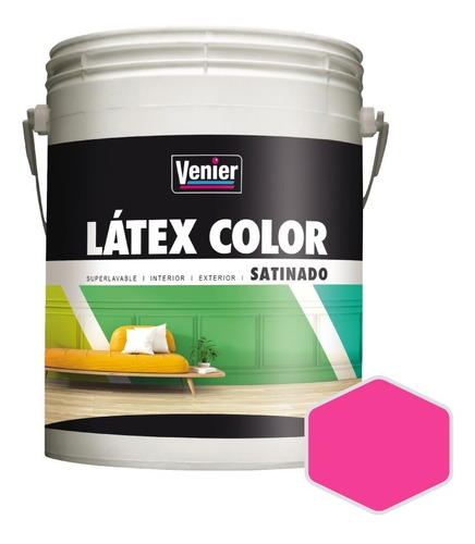 Látex Color Venier Interior/exterior Satinado | 4 Litros