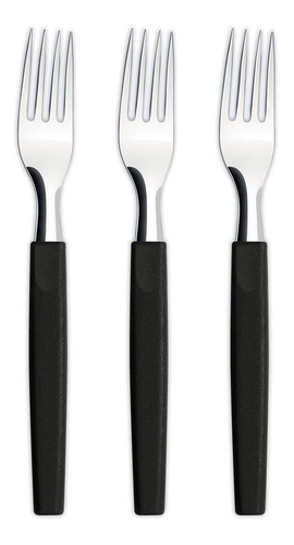 Imagen 2 de 8 de Tenedores Set De 6 Mango Plástico Negro Belize Simonaggio