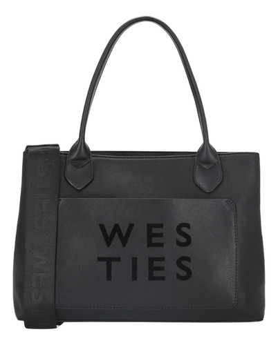 Bolsa Satchel Para Mujer Westies Negro Hbnerzhul2we