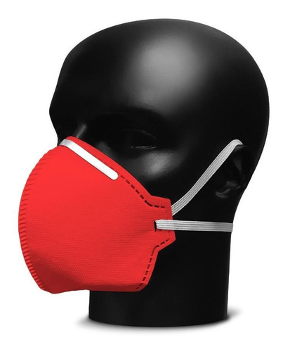Imagem 1 de 4 de 10 Mascaras Pff2-n95 Com Ca 44516 Bf2 99% Cor Vermelho