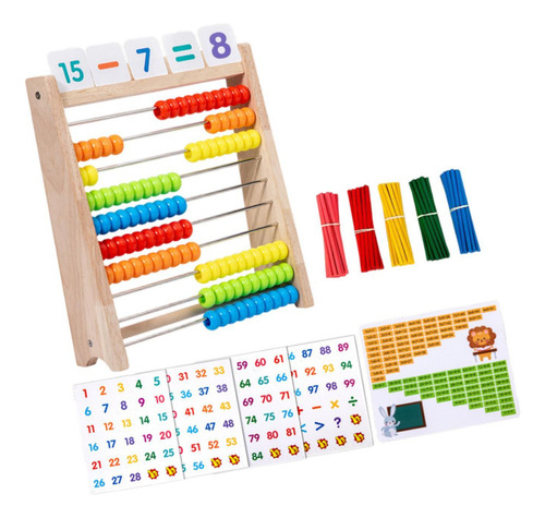 Fs Clásico De Madera Abacus Preescolar Matemáticas Juguetes