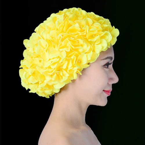 gorro De Baño Retro Con Pétalos De Flores Vintage, Gorro