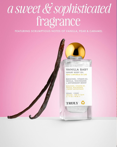 Truly Aceite Corporal De Lujo Suave Y Brillante Vainilla Vainilla
